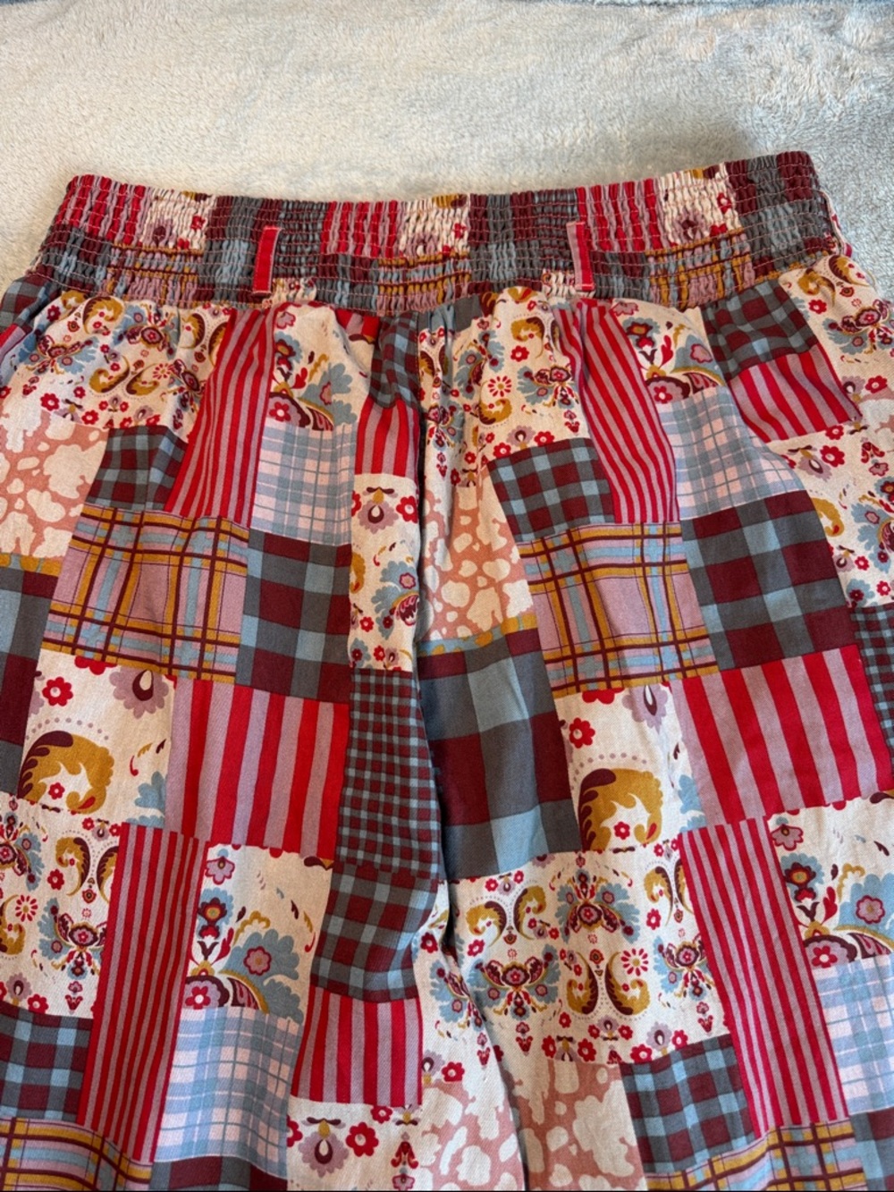NWOT Lucy & Yak Alexa Organic Cotton Trousers Donita Patchwork Size XL - Picture 7 of 15